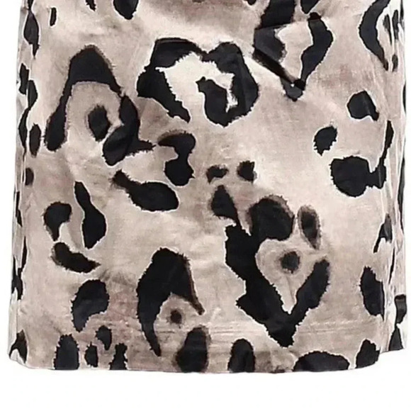 Ann Taylor Animal Leopard Print Silk Exposed Zipper Pencil Skirt Size 4 S Small - Picture 6 of 7